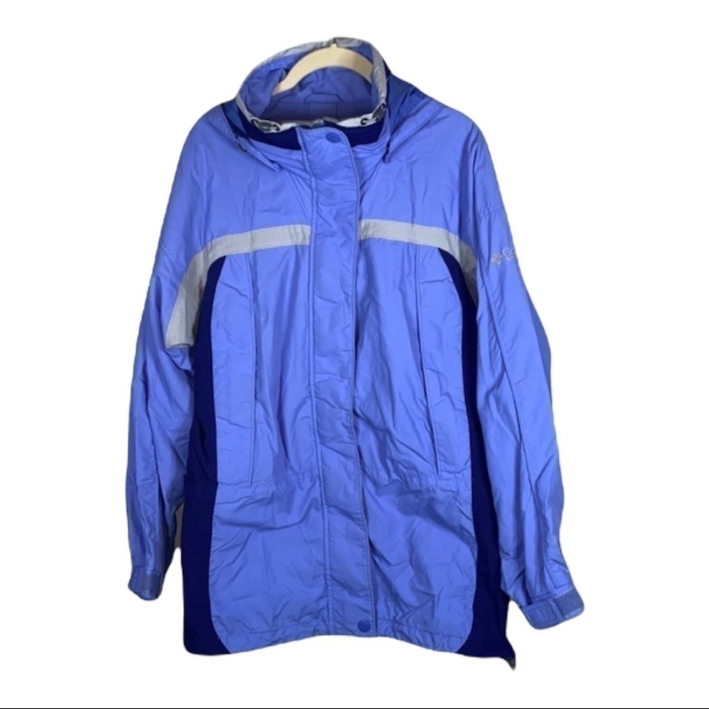 Columbia Powder Blue Front Zip Jacket Size M